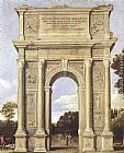 Domenichino Canvas Paintings - A Triumphal Arch of Allegories